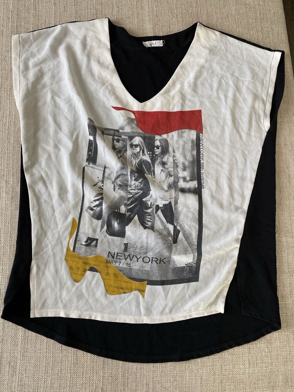 STYLEBOOK Graphic New York 5th Avenue. Nice T-shirt Tank Rare Vintage XL